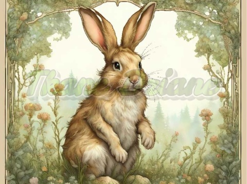 PANEL DRUKOWANY ART NOUVEAU- ZAJĄC NR 13