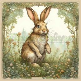 PANEL DRUKOWANY ART NOUVEAU- ZAJĄC NR 13