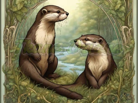 PANEL DRUKOWANY ART NOUVEAU- WYDRA NR 24