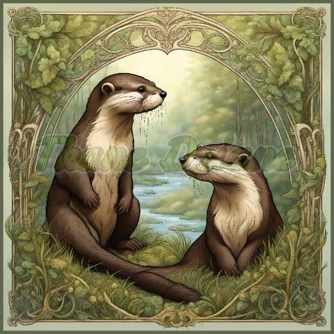 PANEL DRUKOWANY ART NOUVEAU- WYDRA NR 24