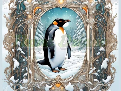 PANEL DRUKOWANY ART NOUVEAU- PINGWIN NR 25