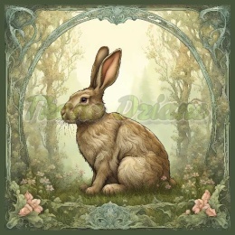 PANEL DRUKOWANY ART NOUVEAU- ZAJĄC NR 14