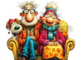 PANEL DRUKOWANY BABCIA Z DZIADKIEM NR 1