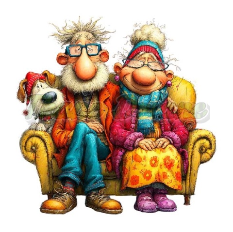 PANEL DRUKOWANY BABCIA Z DZIADKIEM NR 1