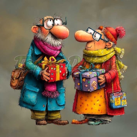 PANEL DRUKOWANY BABCIA Z DZIADKIEM NR 3