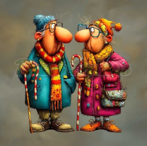 PANEL DRUKOWANY BABCIA Z DZIADKIEM NR 4