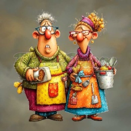 PANEL DRUKOWANY BABCIA Z DZIADKIEM NR 5