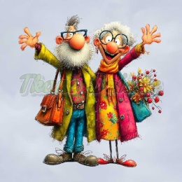 PANEL DRUKOWANY BABCIA Z DZIADKIEM NR 6