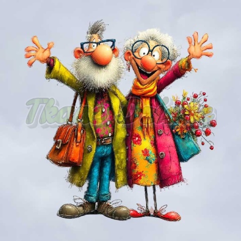 PANEL DRUKOWANY BABCIA Z DZIADKIEM NR 6