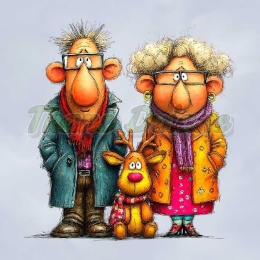 PANEL DRUKOWANY BABCIA Z DZIADKIEM NR 7