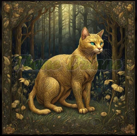 PANEL DRUKOWANY W ZŁOTYM LESIE-RUDY KOT NR 11