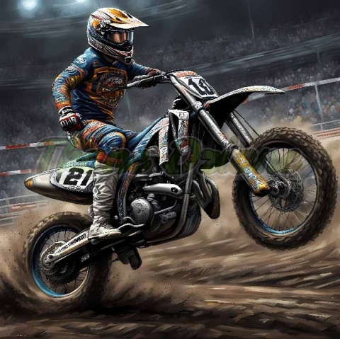 PANEL DRUKOWANY MOTOCROSS NR 6