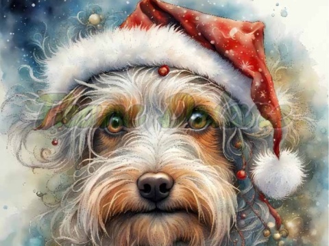 PANEL DRUKOWANY ŚWIĄTECZNE PSY- YORK SHIRE TERRIER NR 9