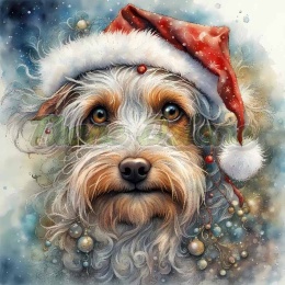 PANEL DRUKOWANY ŚWIĄTECZNE PSY- YORK SHIRE TERRIER NR 9