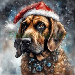 PANEL DRUKOWANY ŚWIĄTECZNE PSY- POSOKOWIEC NR 5