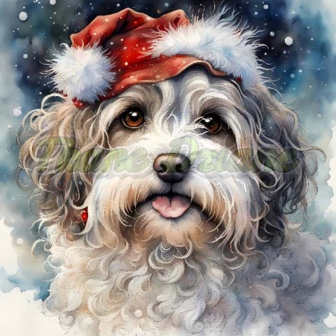 PANEL DRUKOWANY ŚWIĄTECZNE PSY- HAWAŃCZYK NR 3