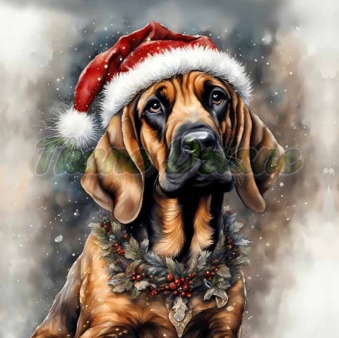 PANEL DRUKOWANY ŚWIĄTECZNE PSY- POSOKOWIEC NR 6