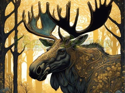 PANEL DRUKOWANY W ZŁOTYM LESIE-ŁOŚ NR 14