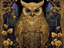 PANEL DRUKOWANY W ZŁOTYM LESIE-SOWA NR 24