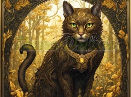 PANEL DRUKOWANY W ZŁOTYM LESIE-KOT NR 19