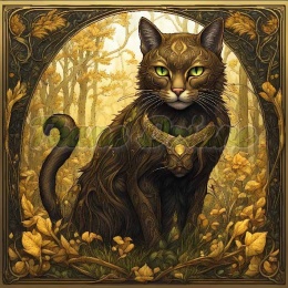 PANEL DRUKOWANY W ZŁOTYM LESIE-KOT NR 19