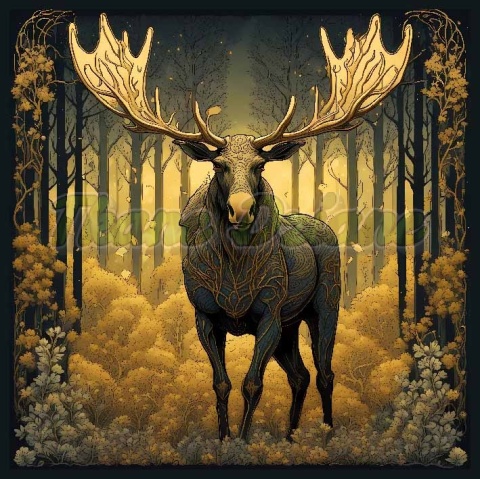 PANEL DRUKOWANY W ZŁOTYM LESIE-ŁOŚ NR 15