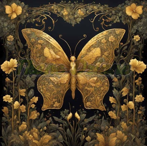 PANEL DRUKOWANY W ZŁOTYM LESIE-MOTYL NR 21