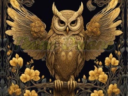 PANEL DRUKOWANY W ZŁOTYM LESIE-SOWA NR 12