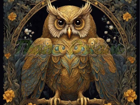 PANEL DRUKOWANY W ZŁOTYM LESIE-SOWA NR 25