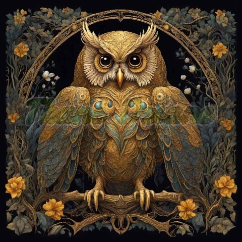 PANEL DRUKOWANY W ZŁOTYM LESIE-SOWA NR 25