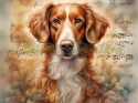PANEL DRUKOWANY AKWARELOWE PSY - NOVA SCOTIA DUCK TOLLING RETRIEVER NR 122