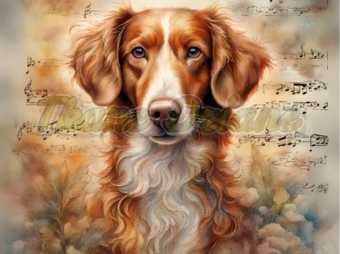 PANEL DRUKOWANY AKWARELOWE PSY - NOVA SCOTIA DUCK TOLLING RETRIEVER NR 122