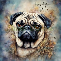 PANEL DRUKOWANY AKWARELOWE PSY - MOPS NR 128