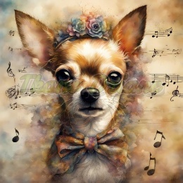 PANEL DRUKOWANY AKWARELOWE PSY -CHIHUAHUA NR 138