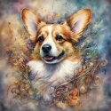 PANEL DRUKOWANY AKWARELOWE PSY -CORGI NR 137