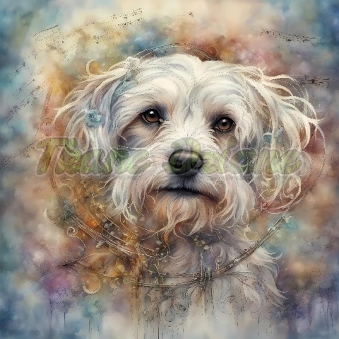 PANEL DRUKOWANY AKWARELOWE PSY - MALTAŃCZYK NR 135