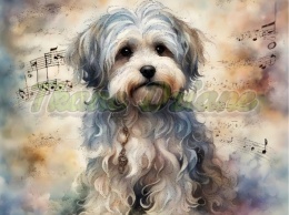 PANEL DRUKOWANY AKWARELOWE PSY -HAWAŃCZYK NR 136