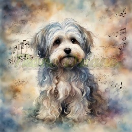 PANEL DRUKOWANY AKWARELOWE PSY -HAWAŃCZYK NR 136