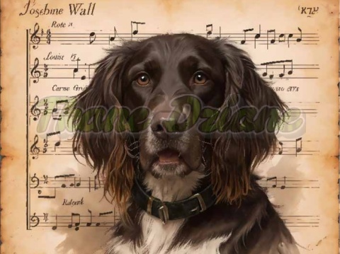 PANEL DRUKOWANY AKWARELOWE PSY - MAŁY MUNSTERLANDER NR 120