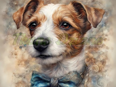 PANEL DRUKOWANY AKWARELOWE PSY - JACK RUSSEL TERRIER NR 134