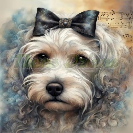 PANEL DRUKOWANY AKWARELOWE PSY -MALTAŃCZYK NR 140