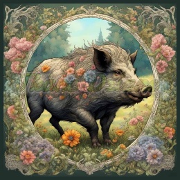 PANEL DRUKOWANY ART NOUVEAU- DZIK NR 35