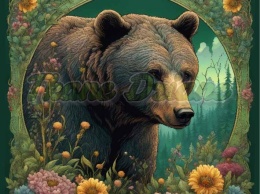 PANEL DRUKOWANY ART NOUVEAU- NIEDŹWIEDŹ NR 39