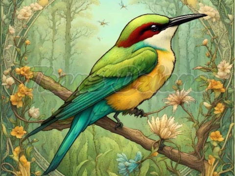 PANEL DRUKOWANY ART NOUVEAU- ŻOŁNA NR 38