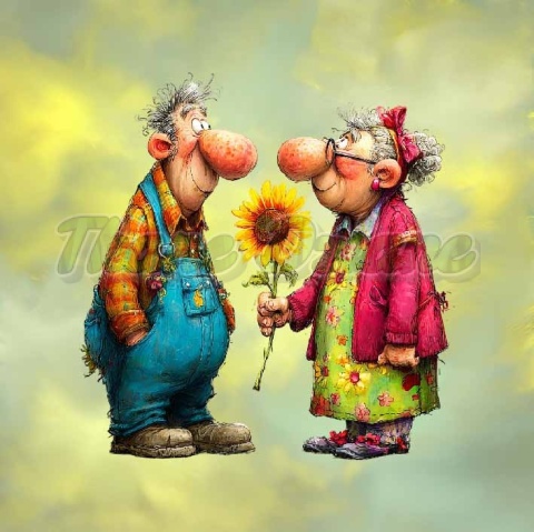 PANEL DRUKOWANY BABCIA Z DZIADKIEM NR 18