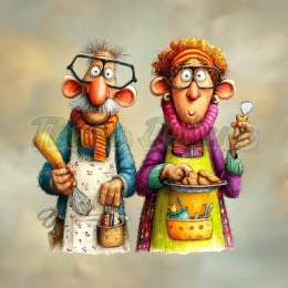 PANEL DRUKOWANY BABCIA Z DZIADKIEM NR 20