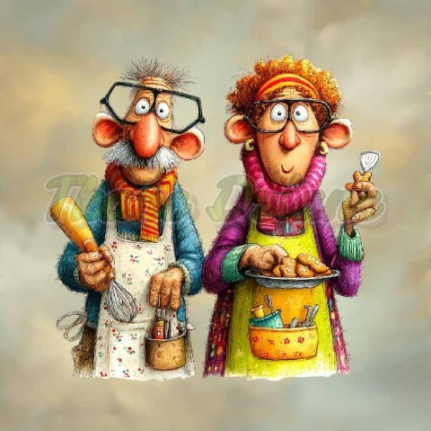 PANEL DRUKOWANY BABCIA Z DZIADKIEM NR 20