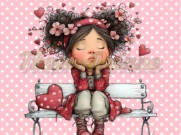 PANEL DRUKOWANY PROSTOKĄT WALENTYNKOWA DZIEWCZYNKA NR 1