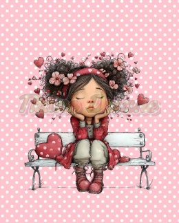 PANEL DRUKOWANY PROSTOKĄT WALENTYNKOWA DZIEWCZYNKA NR 1