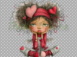 PANEL DRUKOWANY PROSTOKĄT WALENTYNKOWA DZIEWCZYNKA NR 2